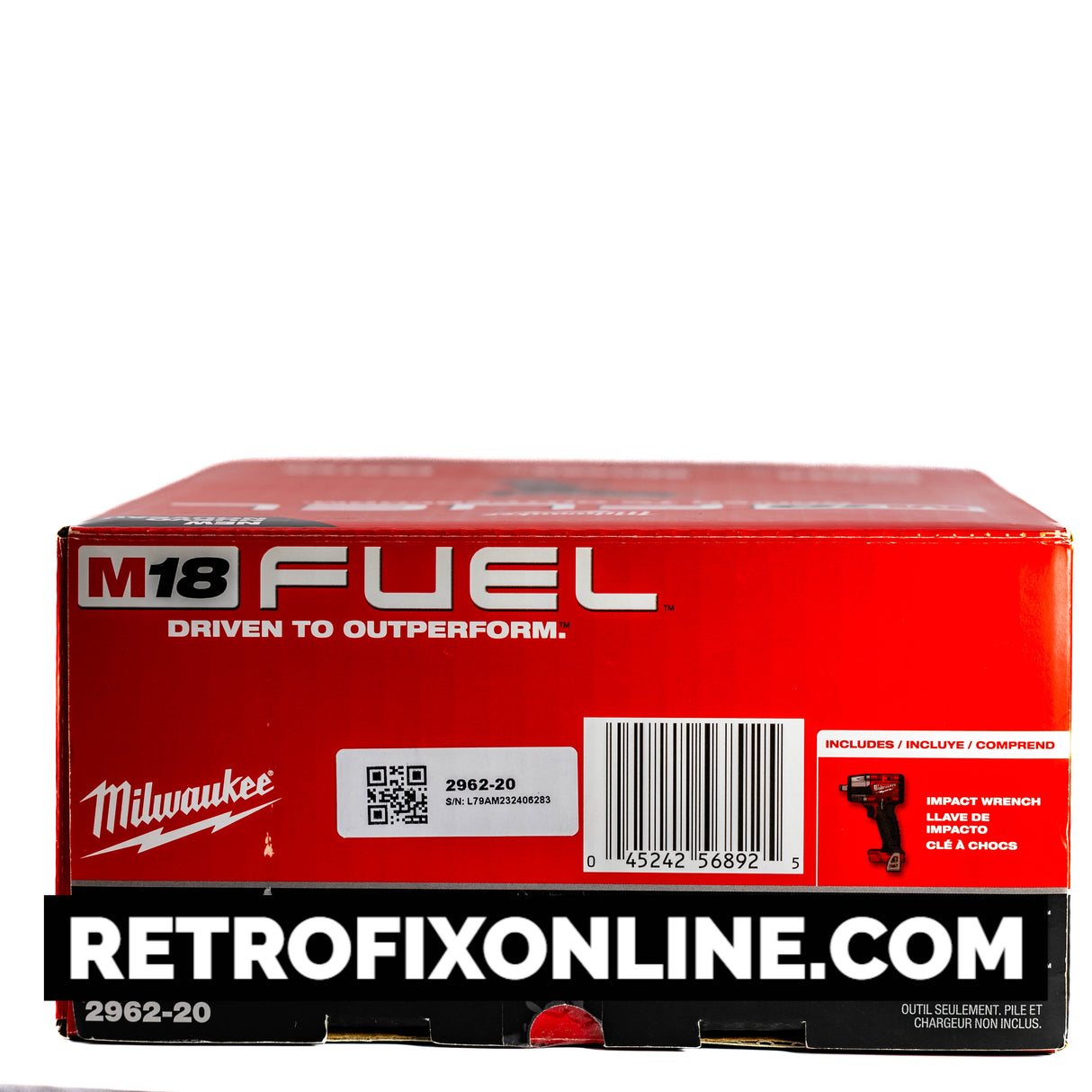 Milwaukee 2962-20 M18 FUEL 1/2" Mid-torque Impact Wrench with Friction Ring